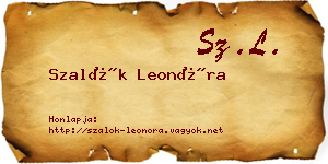 Szalók Leonóra névjegykártya